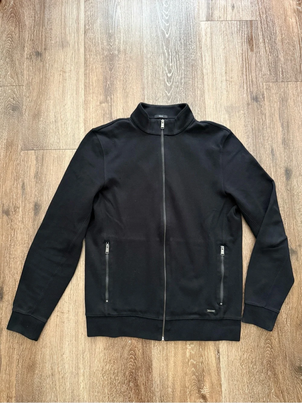 Hugo Boss Men’s Black Zip-Up Cardigan Jacket